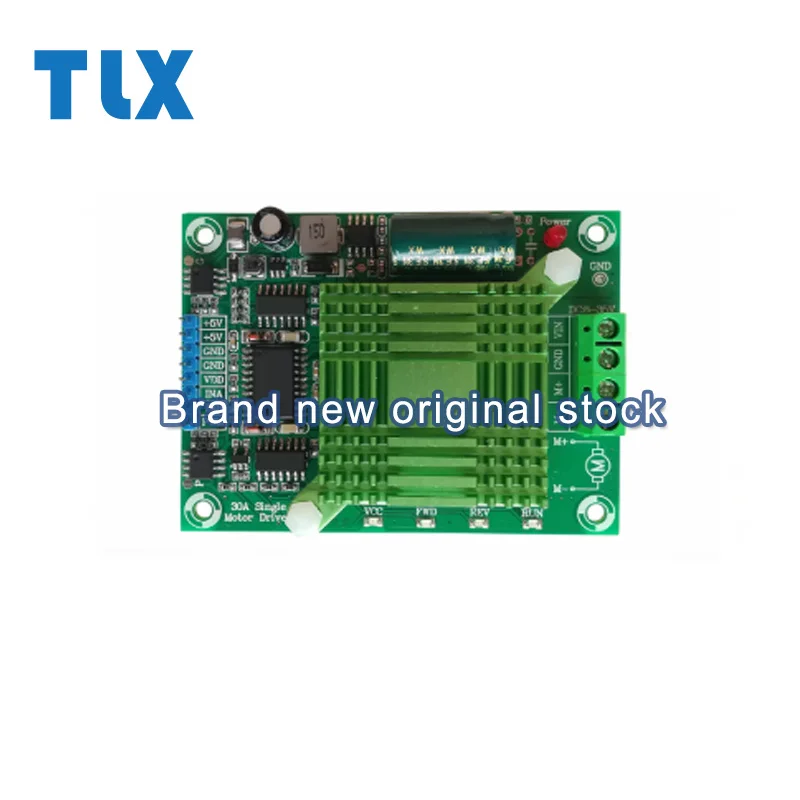 12/24/36V 30A high-power DC motor drive board/module with full PWM H-bridge for forward and reverse rotation