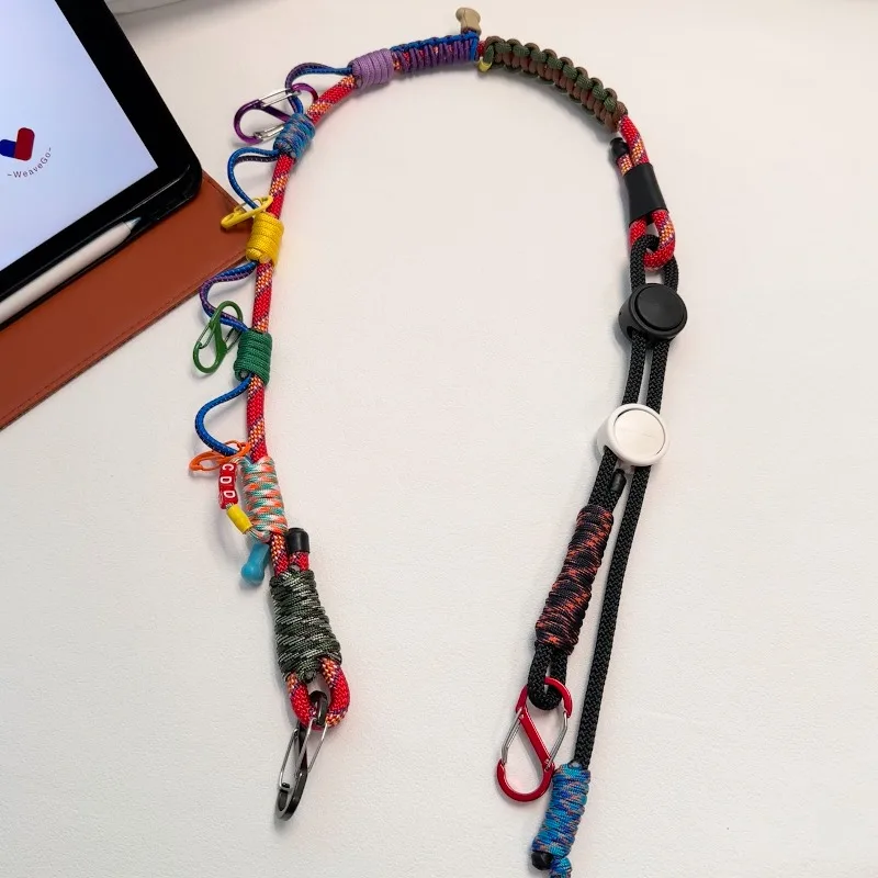 

Multifunctional single shoulder crossbody adjustable lanyard backpack strap outdoor portable practical anti-lost color handmade