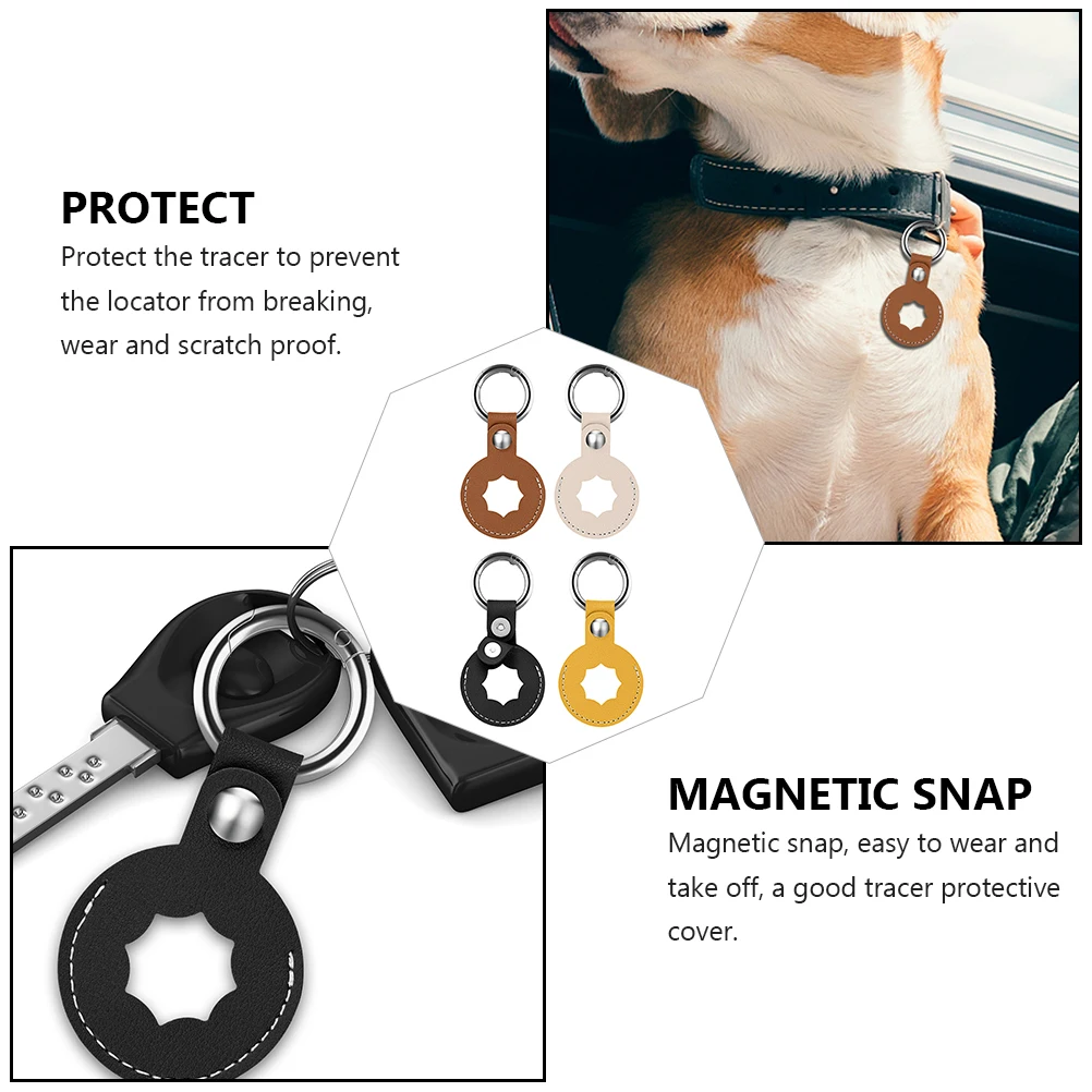 

4pcs Tracer Protective Case Accessory Anti-Loss Magnetic Cover Wear Scratch Proof Smart Device Comprehensive Protection