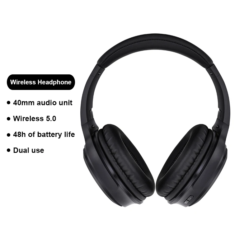 Wireless Overhead Bluetooth Headphones HiFi Stereo Foldable Sport Headset with Audio Calbe TF Card for iPhone Xiaomi Huawei Mi