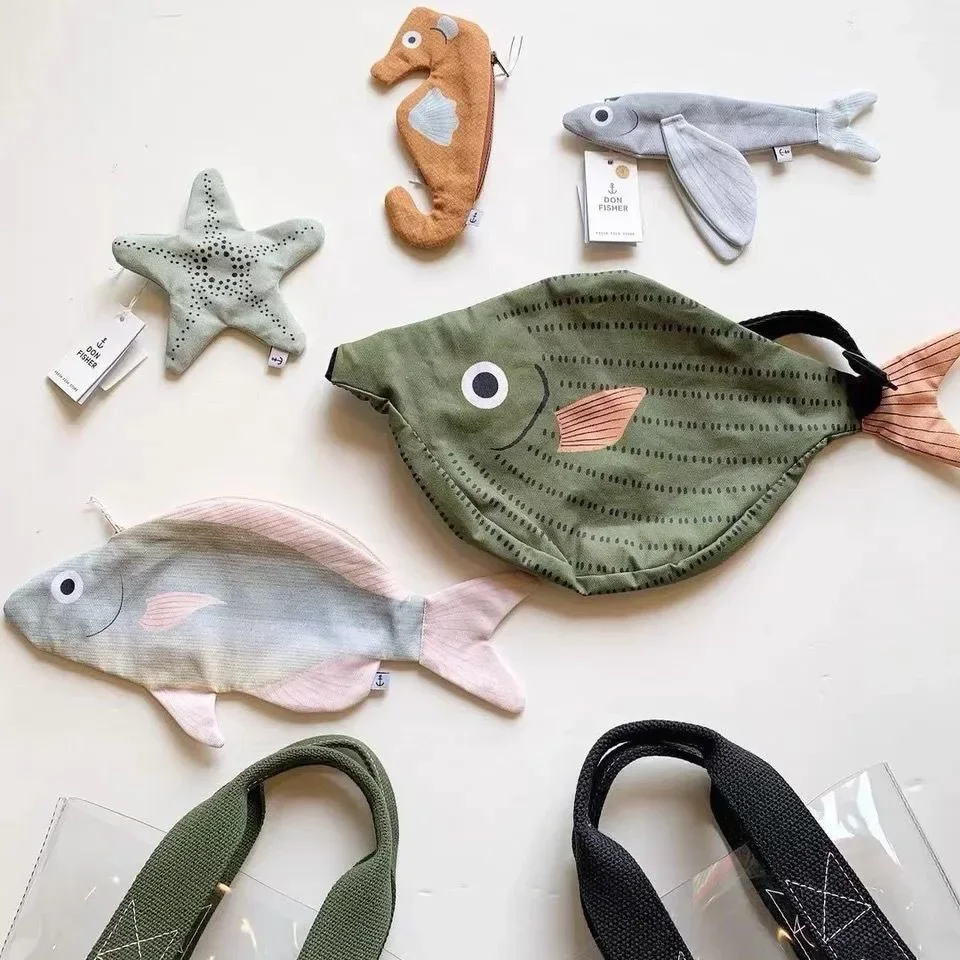 Adorable Tropical Fish Waist Pack for Kids Green Water-Resistant Coin Purse Crossbody Bag for Boys & Girls