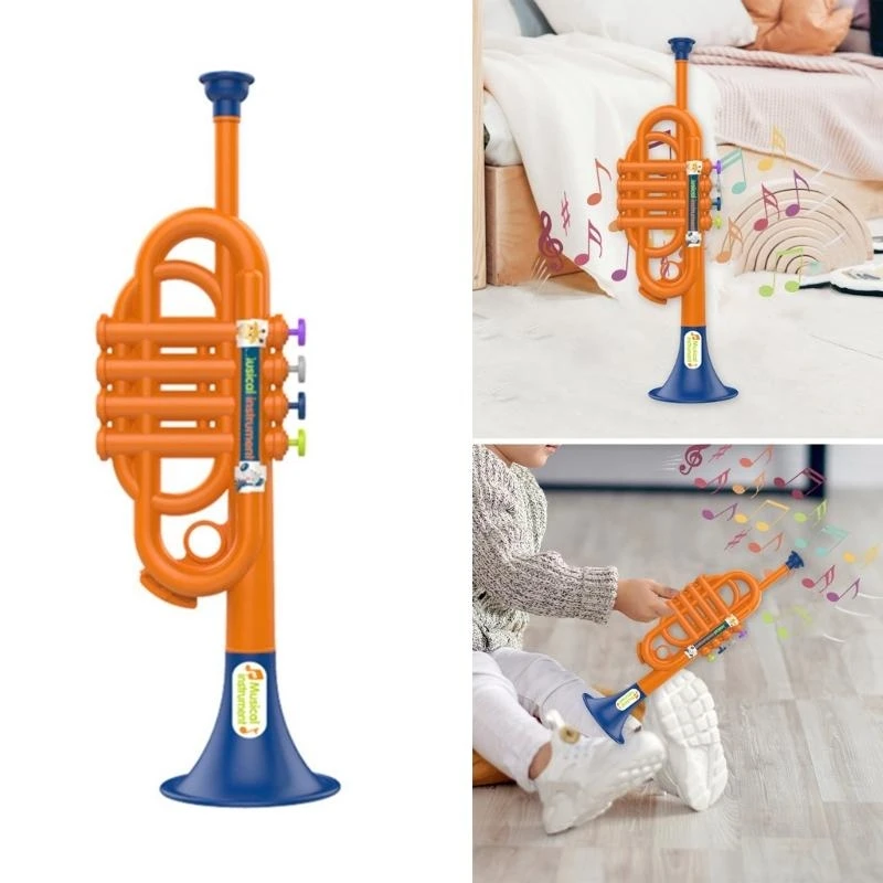 

Q81A Safe Trumpet Musical Instrument Toy For Children Fine Motor Skill Activity Toy