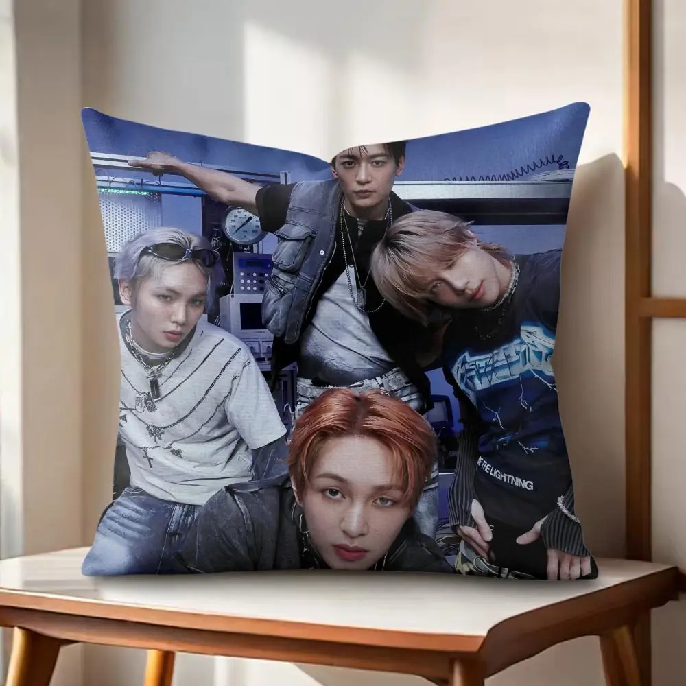 Kpop Band S-Shinee Cushion Cover Eco Linen Pillow Case Double-Sided Print Breathable Durable Zipper Home Decor Gift