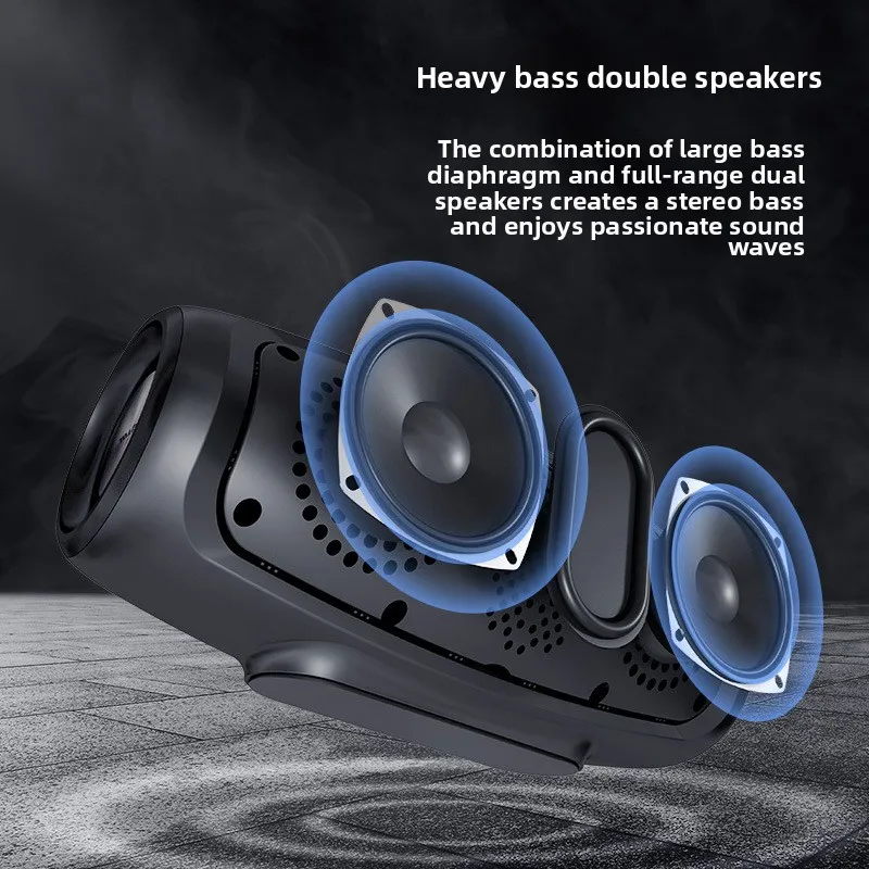 S37L Portable for Bluetooth Speaker RGB High-Power Outdoor Square Dance Heavy Bass for Home Use Memory Card