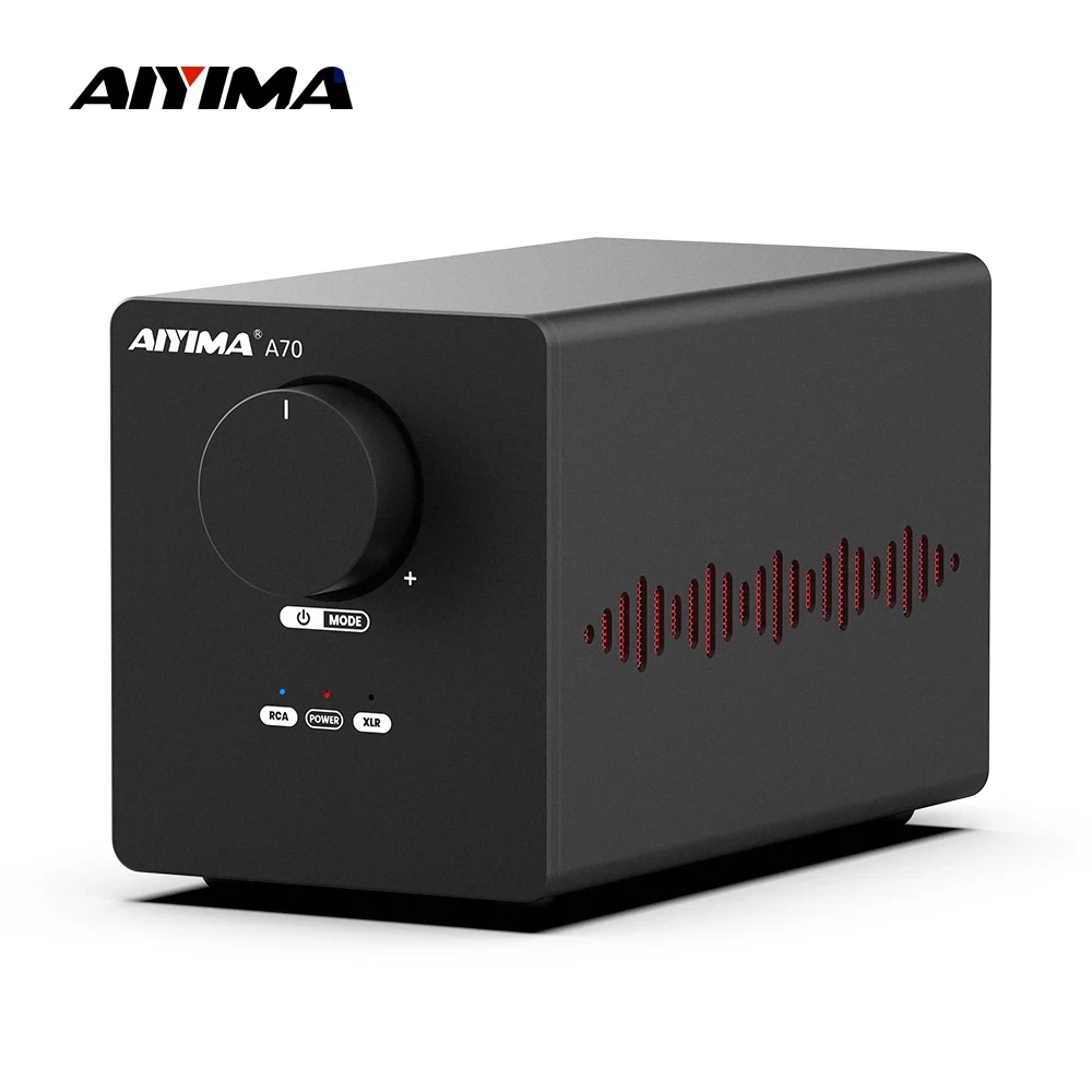 AIYIMA A70 TPA3255 PFFB Stereo Power Amplifier 300Wx2 Class D Stereo 2.0 Digital Audio Amp with XLR  RCA  Trigger Input