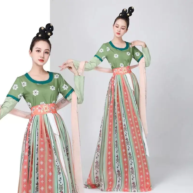 Chinese Dresses Hanfu Girl Classical Dance Fantasy Chang'an Children's Dunhuang Han Tang Performance Dance Performance Costume