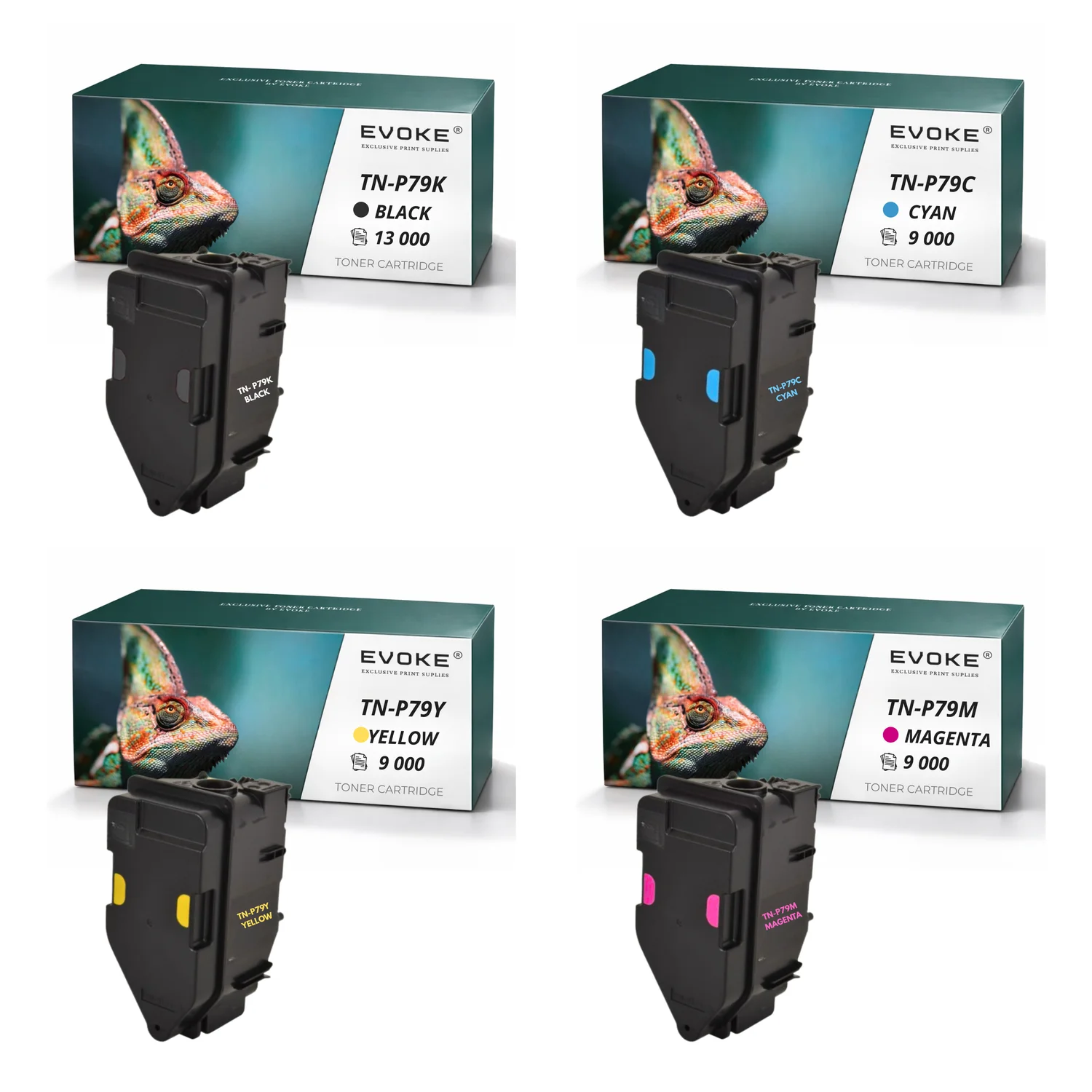 Evoke compatibele toner voor Konica Minolta Tnp-79 Tnp79 4X Cmyk: Zwart, Cyaan, Magenta, Geel 40000 pagina's Bizhub C3350I C4050I