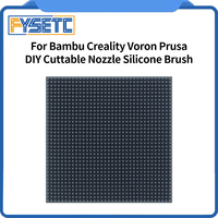 For Bambu Voron Prusa Creality 3d Printer DIY Nozzle Brush Silicone Wiper Hotbed Mounted Scrubber Big Size Nozzles Cleaning Tool