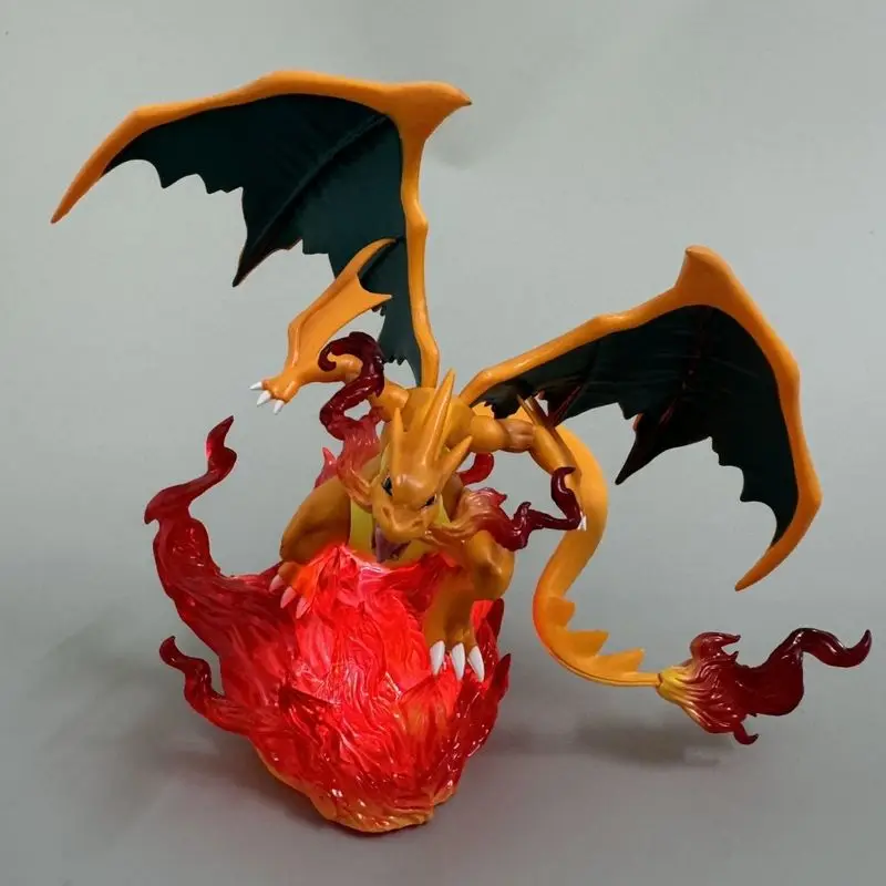 

Anime Charizard Mega Evolution Statue, Gen1 Pokemon Resin Figure, Gk Model Collectible For Desk Display