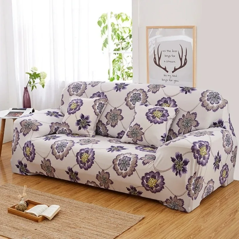 Big Flower Sofa Cover Printed Couch Cover Polyester Bench Covers Elastic Stretchy Furniture Slipcovers for Christmas Home Decor