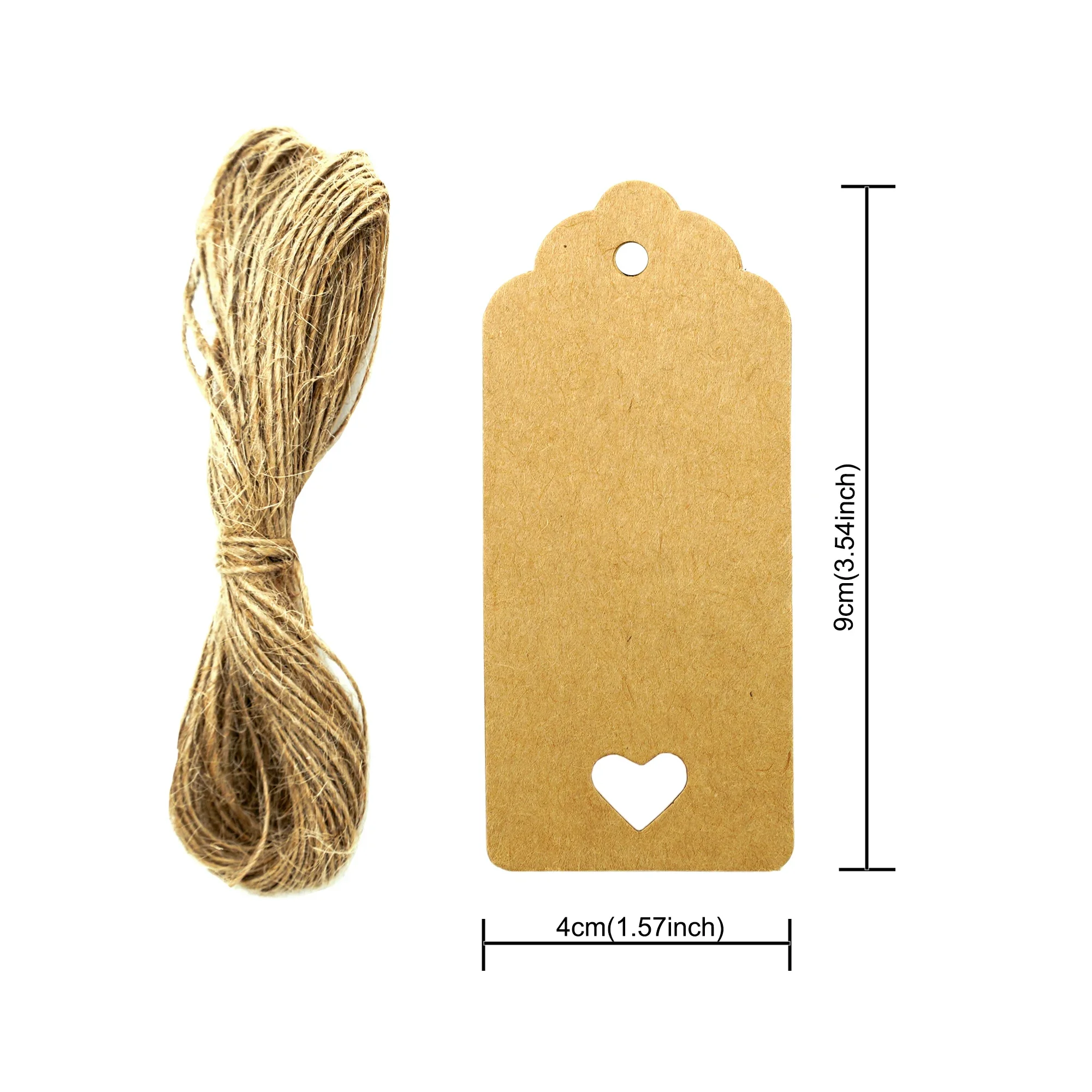 Hollowed Heart Kraft Paper Tags White Black Gift Cards Labels Luggage Bag Wedding Note Blank Price Hang Tag Decor 100Pcs