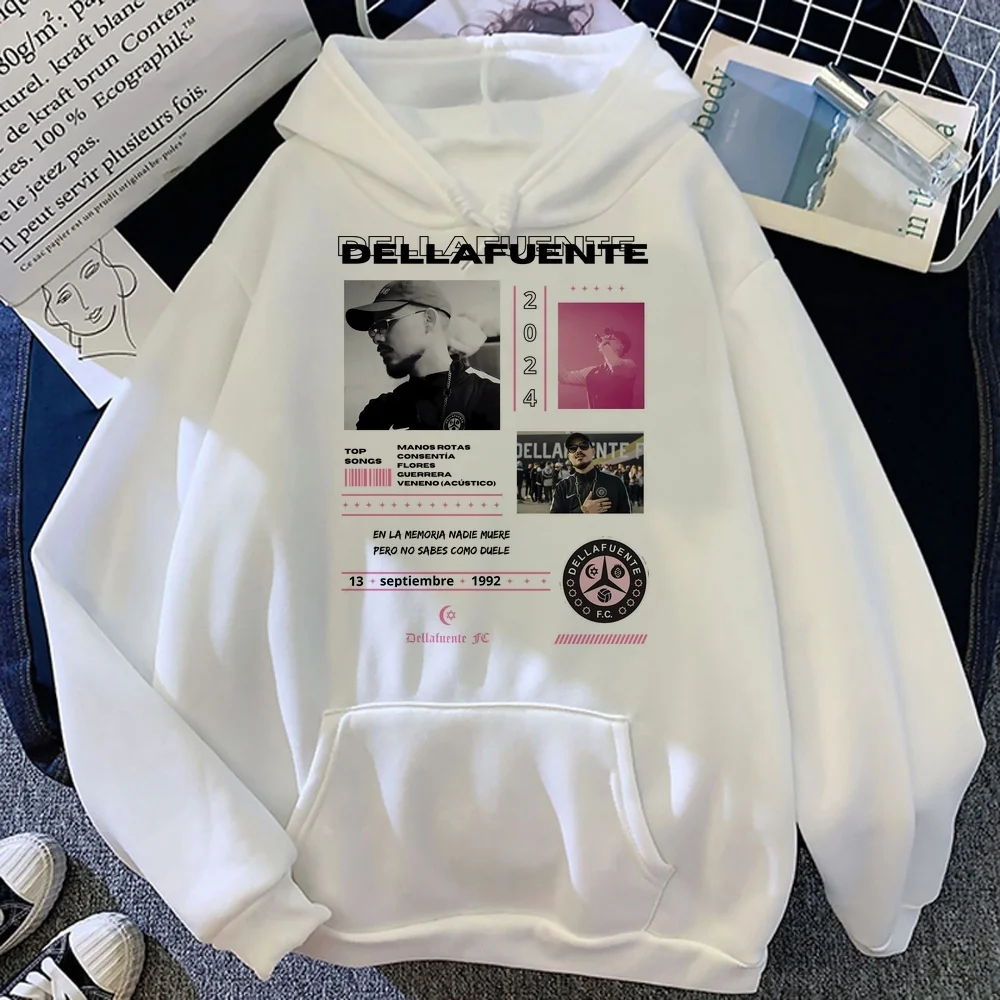 Dellafuente sweatshirt kawaii fashion japanese anime 2026 gothic winter warm male Women Loose