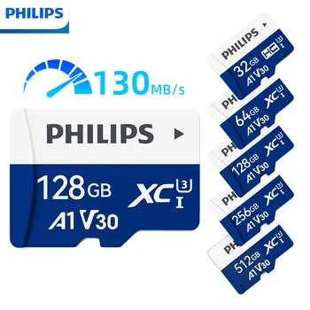 PHILIPS carte mémoire 512GB 256GB 128GB 64GB 32GB U3 V30 4K Full HD Micro TF Mini carte SD TF carte mémoire Flash pour téléphone/ordinateur