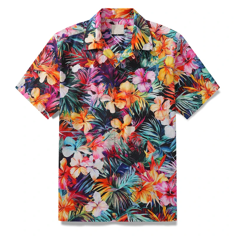 Harajuku Floral Graphic Men Shirts Newest Fashion Flower 3D Printed Street Hip Hop Short Sleeve Tee Shirt Hawaii Beach Tops 4XL