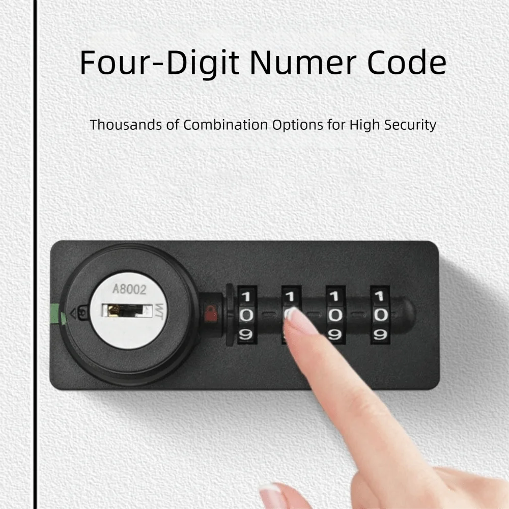 Zinc Alloy Combination Cabinet Lock 4-Digit Automatic Reset Number Security Lockset Drawer Lock Emergency Key 4-Digit Code Lock