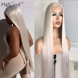 Blond rosyjski pełna peruki typu Lace z ludzkich włosów Silky prosto 13x 6 koronkowa peruka na przód dla kobiet Remy włosy wstępnie oskubane HD czołowa koronki peruka