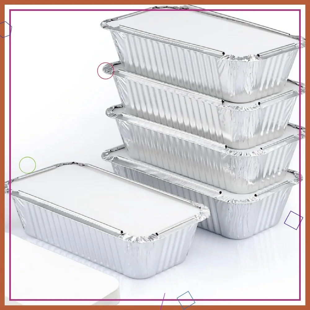 

110 Pack Aluminum Loaf Pans with Lids, Disposable Baking Tins for Bread, Cakes, and Storage (7.8x4.3x2 Inches)