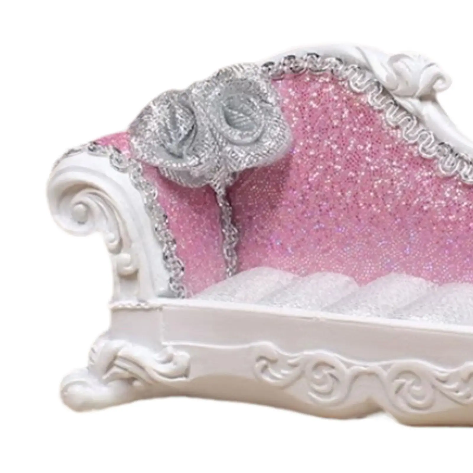 1/12 Dollhouse Long Sofa Miniature Model Decoration Versatile for Scene Decor