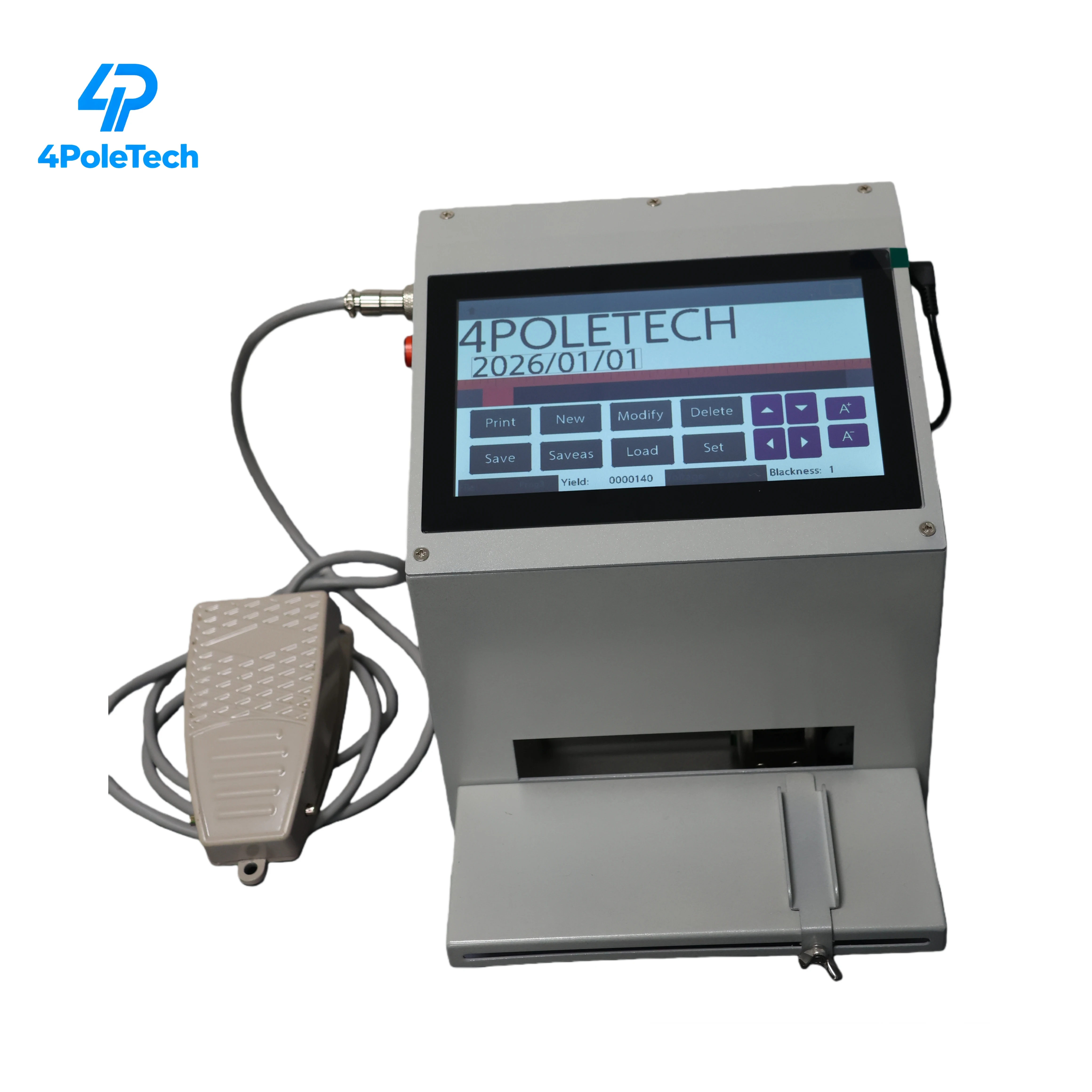 12.7mm Desktop Inkjet Printer One-Key Static Printing Multi-Language Features Manual Label Printing With Fast Dry Ink