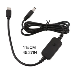 USB C Type C to 5.5x2.1mm 12V 20V PD Triggers Cable for Monitors Camera Toy