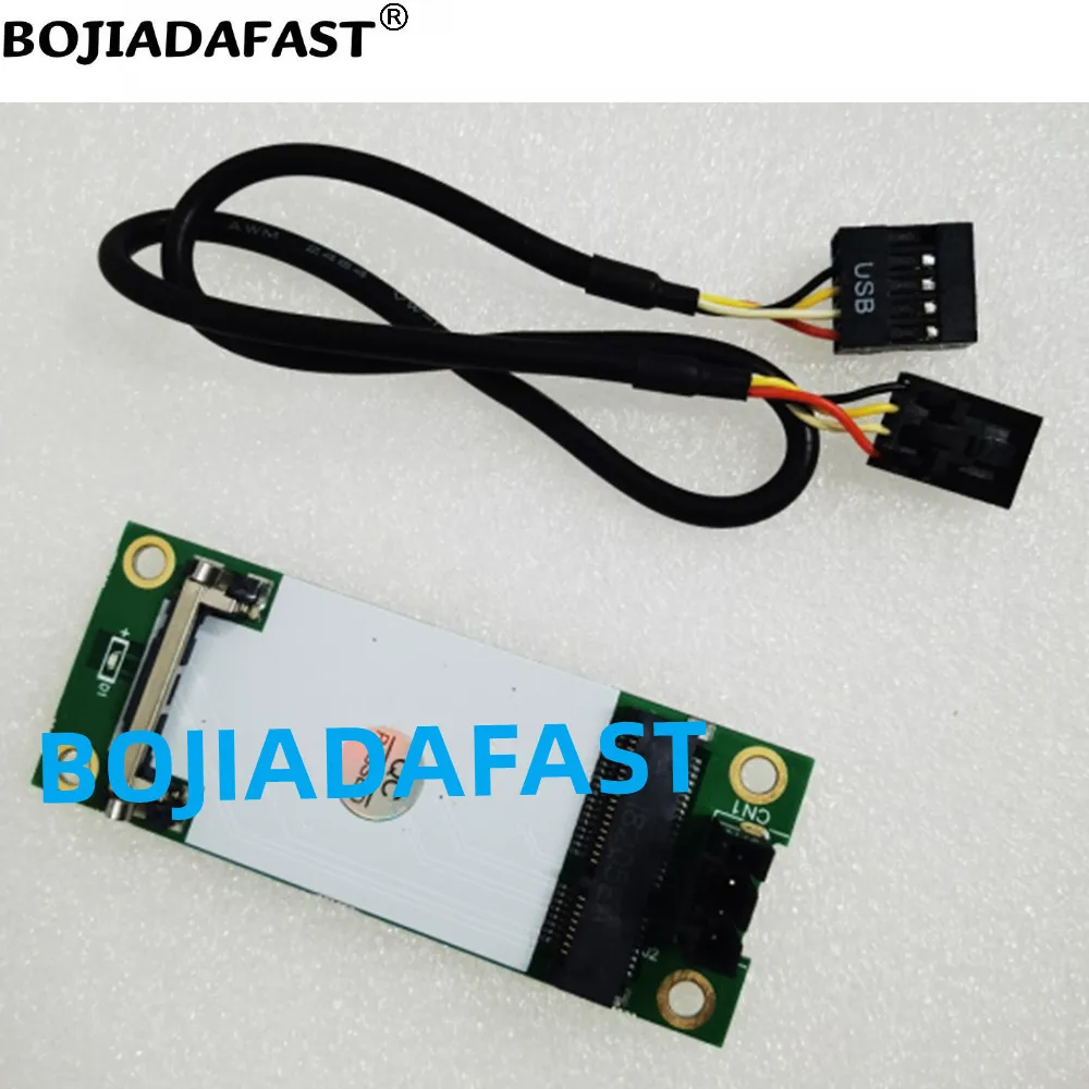 PCI-E MPCIe ke USB 2.0 9Pin, adaptor modul nirkabel vertikal dengan Slot kartu SIM versi 2.0 untuk Modem 3G 4G LTE GSM WWAN