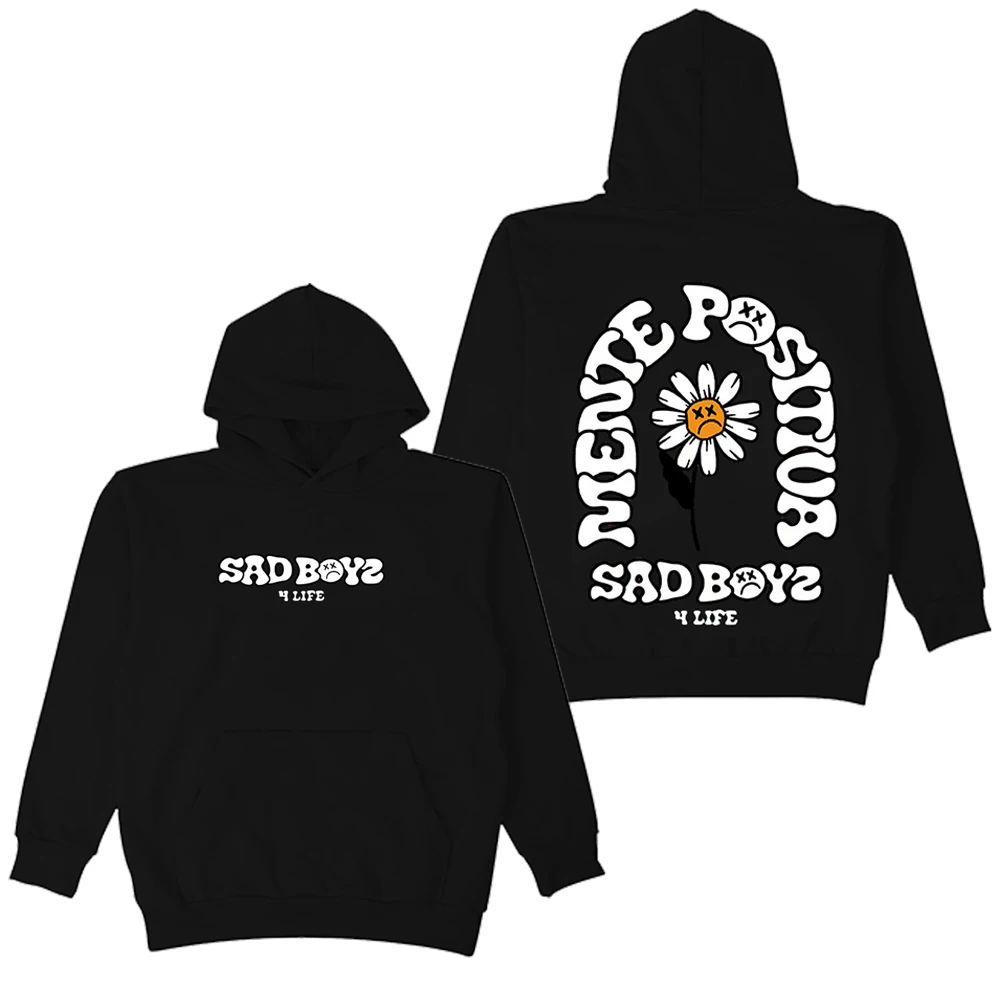 

Junior H Mente Positiva Miami Hoodies Sad Boyz Tour Merch Winter Women Man Fashion Casual Streetwear Sweatshirts