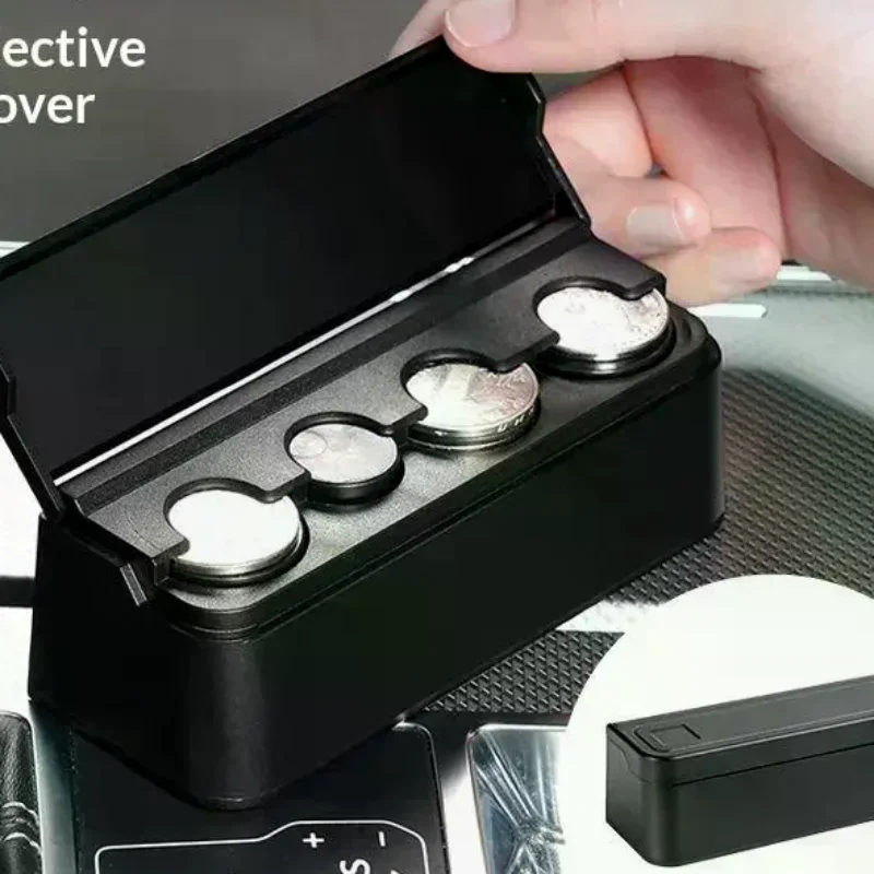 1Pc Home Car Dual Use Coin Storage Box Euro Coin Dispenser Holder Purse Wallet Small Change Money Case