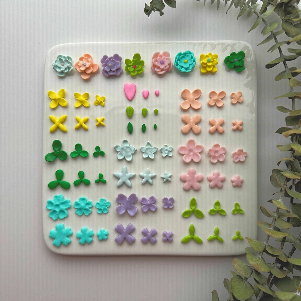 3Pcs/Set Mini Size Flower Petal Leaf Polymer Clay Cutters Cutting Molds For DIY Plants Decoration Earrings Jewelry Making Tools view 2