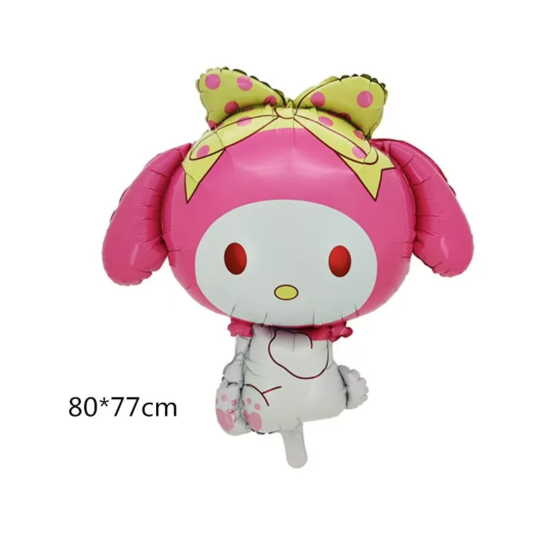 109 Pieces Anime Melody 40 Inch Numbers 1 2 3 4 5 6 7 8 9 Kids Birthday Foil Balloon Set Cute Cartoon Kuromi Baby Shower