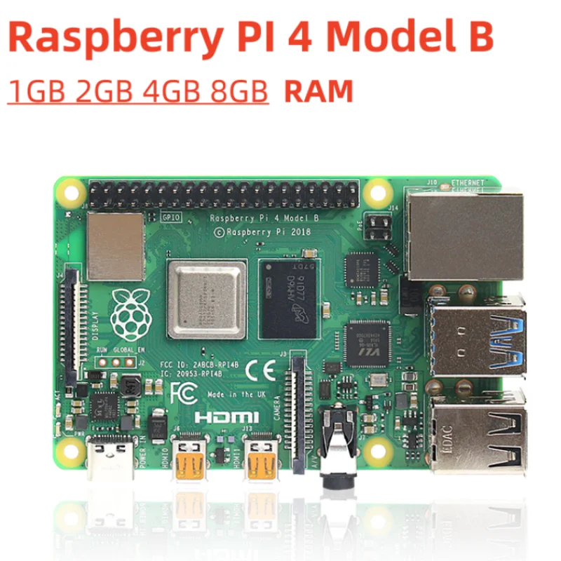 Raspberry Pi 4 Model B 4B RAM 1GB 2GB 4GB 8GB Core 1.5Ghz 4K High Resolution Dual Displays Bluetooth 5.0 New original stock