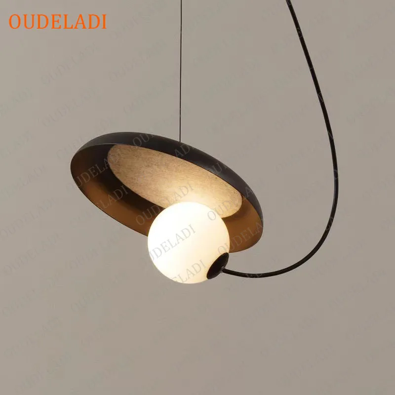 

Minimalist restaurant circular magnetic pendant lights modern living room bedroom bedside bar table hanging lamps Llighting fix