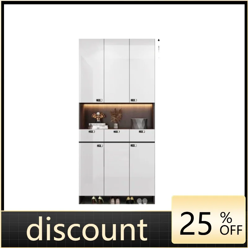 LMM with lock modern and simple home doorway storage door entrance against the wall large capacity cabinet