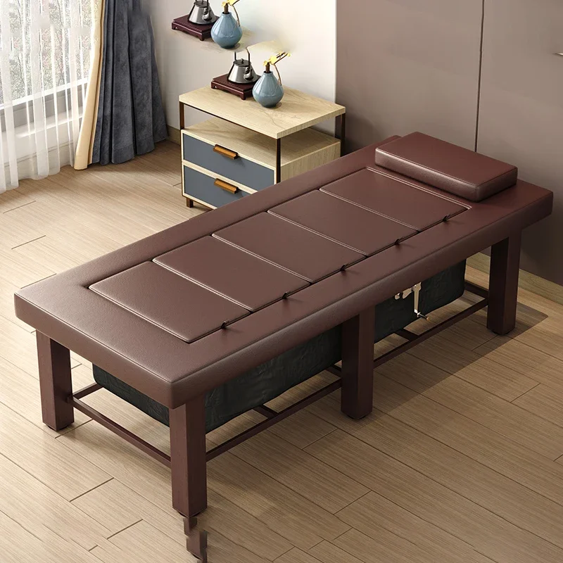 Spa Auxiliary Wooden Beds Stretcher Beauty Salon Furniture Massage Professional Beautician Camilla Para Masaje Bed Aesthetic