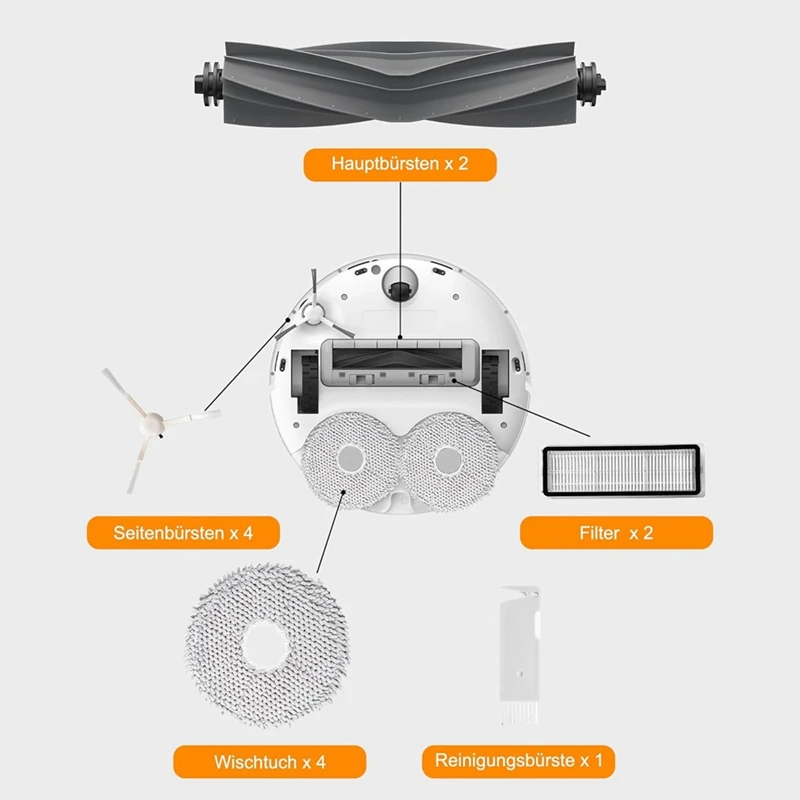 

For L10s Ultra / L10 Ultra Robot Vacuum Cleaner Main Side Brush Hepa Filter Mop Pad Dust Bags Accessories
