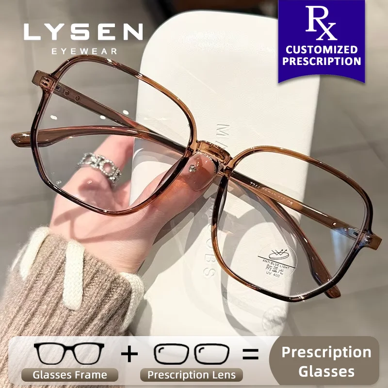 

LYSEN Square Photochromic Optical Prescription Glasses Myopia Anti Blue Light Computer Glasses Progressive Reading Eyeglasses