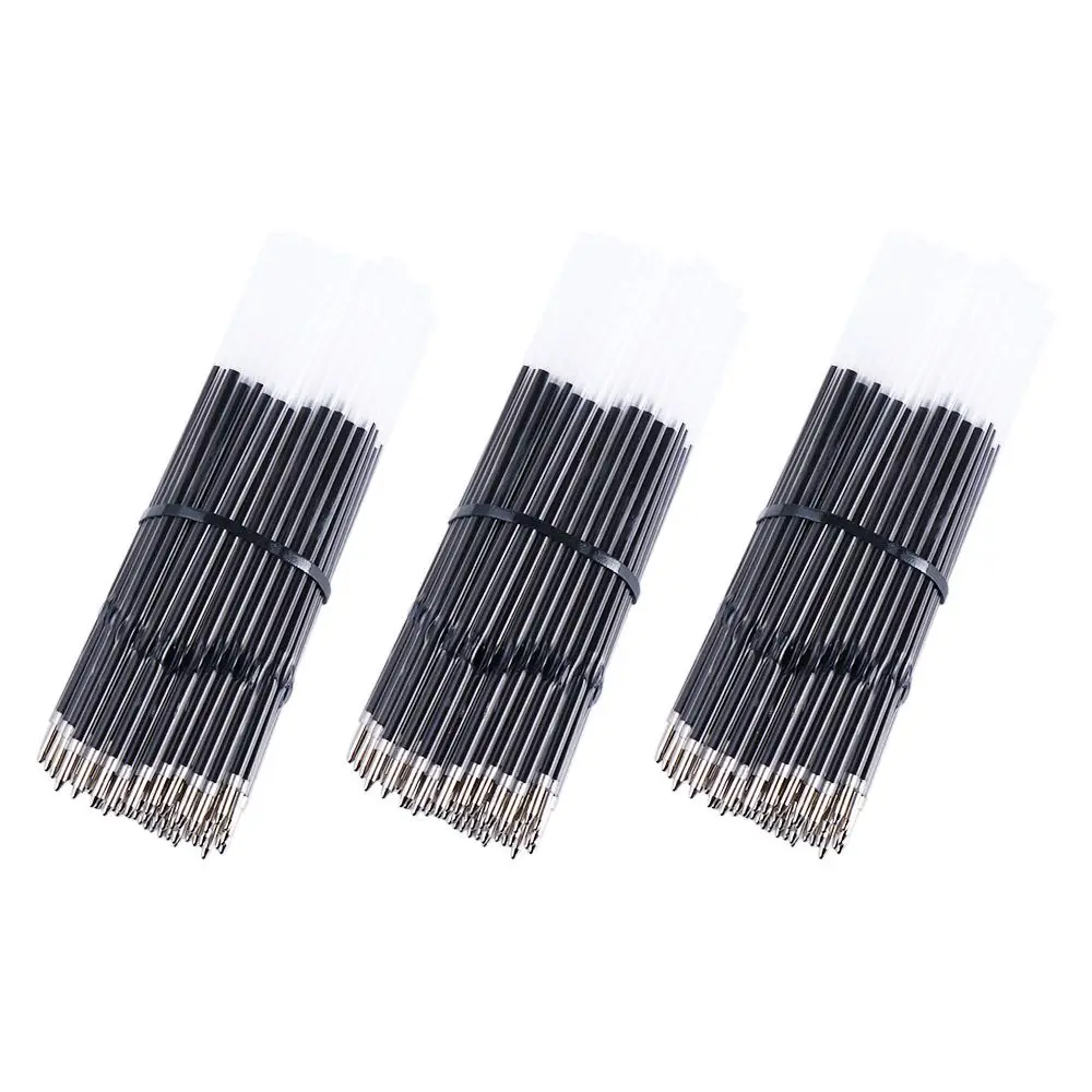 

100pcs Blue 0.7mm Office Replacement Refill Stationery Black Writing Pen Pen Refill Roller Pen Ballpoint Pen