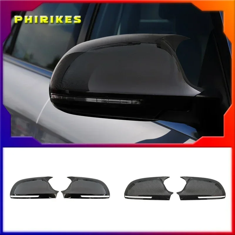 ABS Carbon fiber style add-on type car side door mirrors cover auto rearview mirror capS for Audi A4 A5 B8 A3 8P A6 C6 Q3
