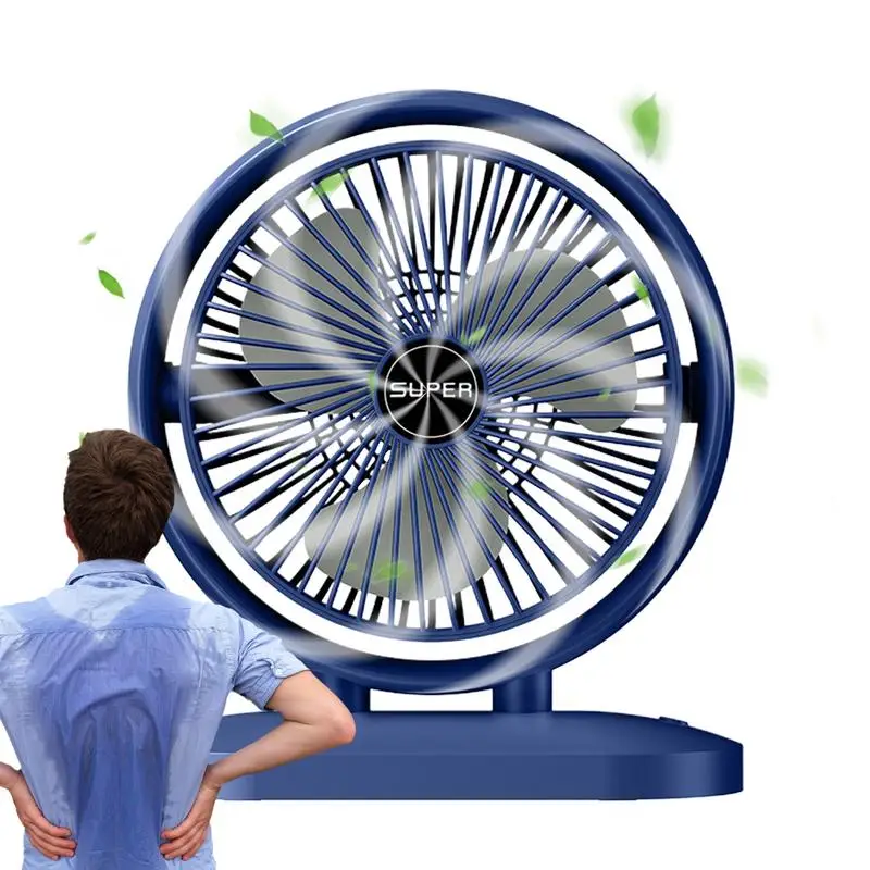 Desk Fan Quiet Portable Mini USB Charging Tabletop cooling Fan with 3 Speed for Bedroom Travel Office household summer supplies