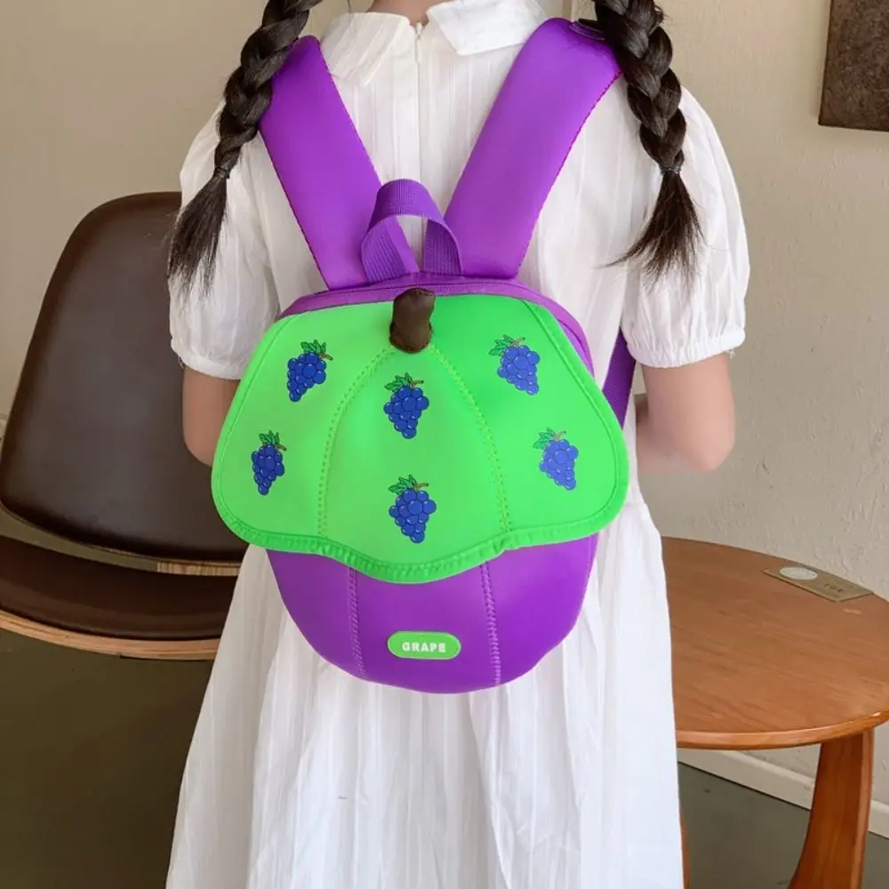 Double Shoulder Fruits Mushroom Backpack Schoolbag Large Capacity Kindergarten Backpack Handbag Cartoon Student School Bag