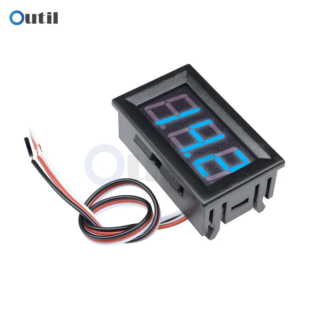 0.56 Inch DC LED Digital Voltmeter 0-30V Voltage Digital Ammeter 3 Wires Voltmeter Volt Panel Tester Meter For Motorcycle Car