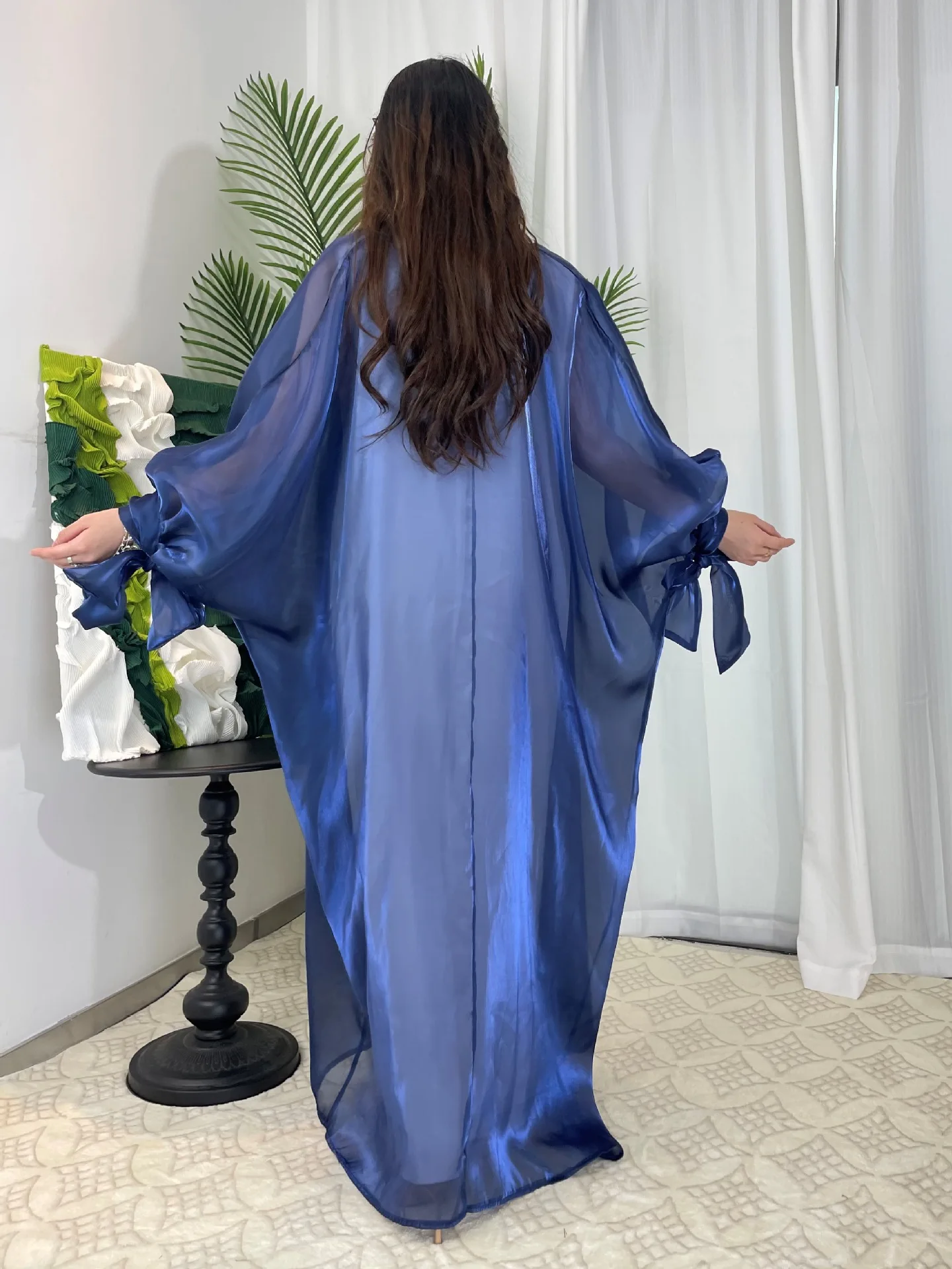 

2025 Новая мода блестящие абайи Дубай кафтан Ид Рамадан мусульманское женское платье макси исламская одежда кимоно кардиган Kebaya Femme Robe