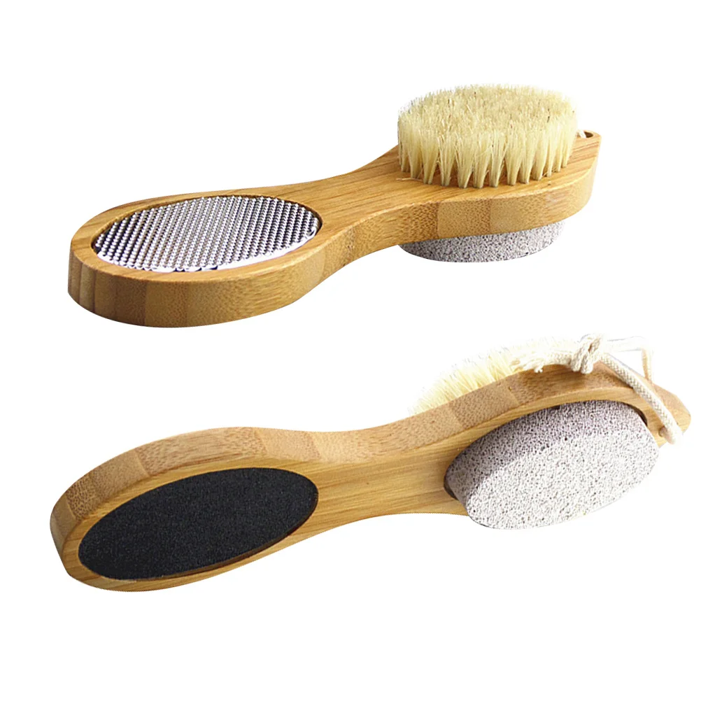 

2Pcs Bamboo Foot File Callus Remover Pedicure Tool for Dead Skin Removal Lightweight Portable Foot Care Scraper Ergonomic Design