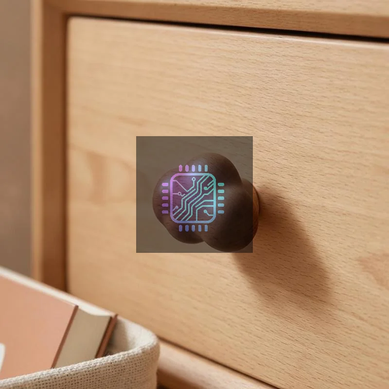Cloud Shape Solid Wood Cabinet Handle Walnut Beech Single Hole Drawer Pull Cupboard Wardrobe Door Handle Kids Room Dresser Knob