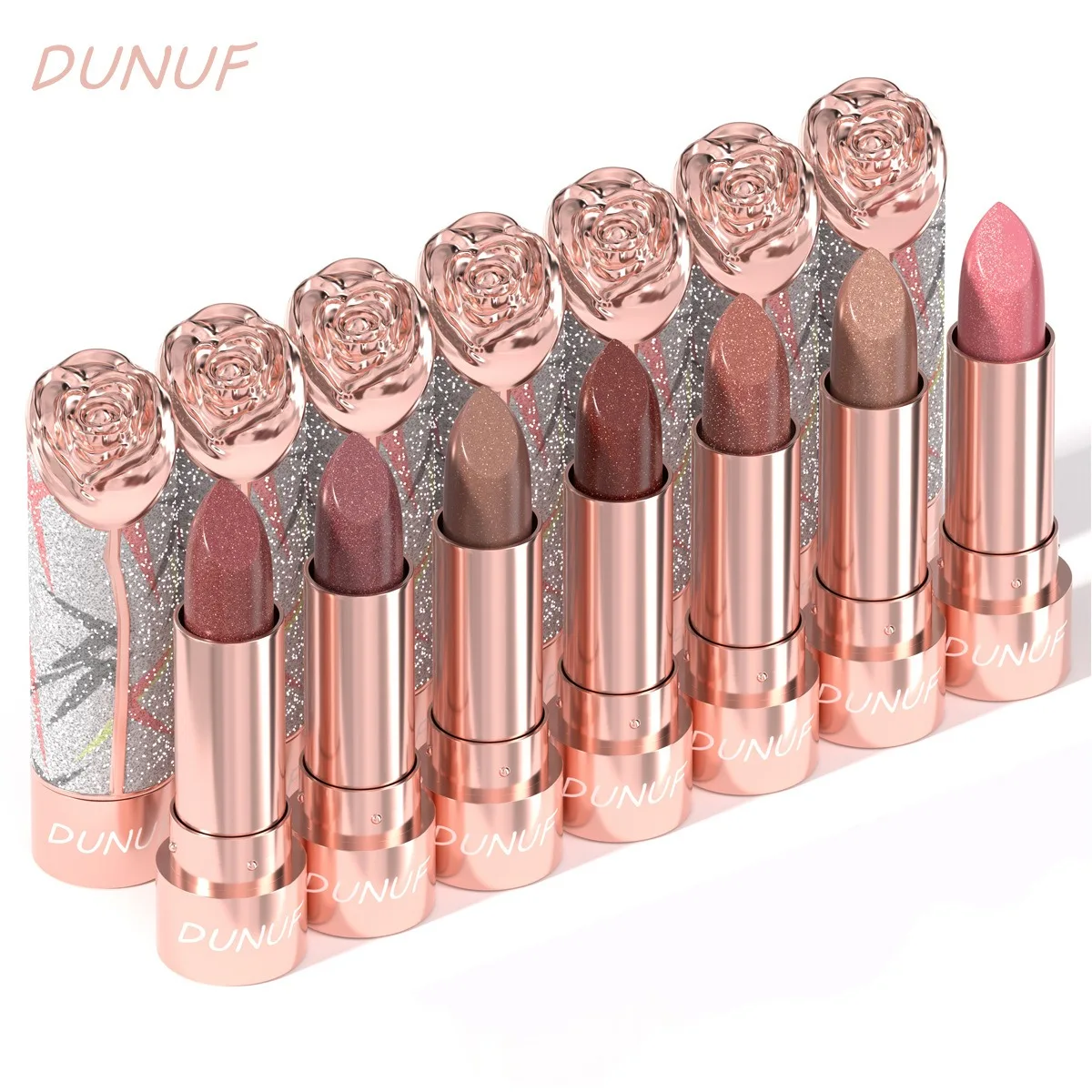 7 Colors Gold Sparkle Metallic Lipstick, Pearl Shimmer Glitter Lip Makeup, High Pigment Velvet Matte Long Lasting Lipstick S12ee98fe8b1243e9b60a471b3961ee72V