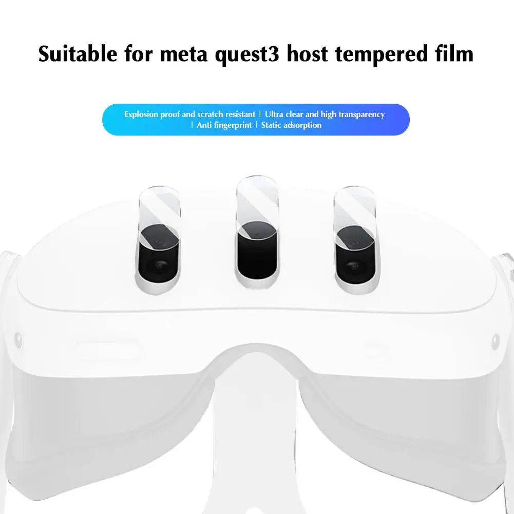 For New Meta Quest3 Host Tempered Film HD Translucent Oleophobic Tempered Glass Protective Film Handle Controller