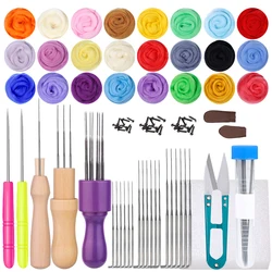 Fenrry 24 Color Needle Felting Kit Wool Felting Tools Handmade Felt Needle Set Wool Felting Fabric Materials Accessories