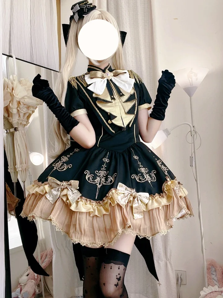 

Coalfell 【The Age of Magic】Unknown Star New Gilded Oath Lolita Genuine Original Lolita OP Short Sleeved Dress Summer