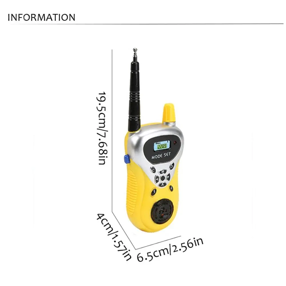 Walkie-talkie de juguete sin batería para niños, juguete interactivo con llamada inalámbrica, comunicación remota inalámbrica, pantalla LCD, Mini, 2 uds.