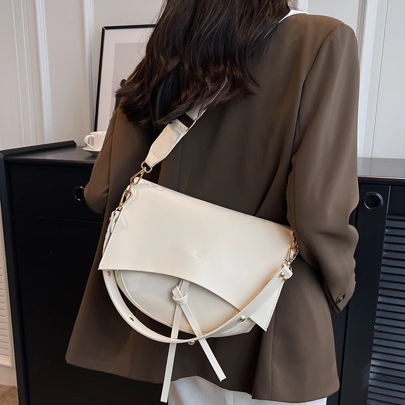 High Quality Women Small Pu Leather Handbags Saddle Bag Casual Female Shoulder Tote Bag Designer Ladies Crossbody Bags for Women