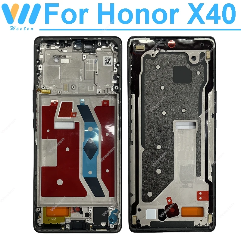 LCD Middle Frame Housing For Huawei Honor X40 RMO-AN00 LCD Middle Frame Bezel Cover with Side Button Replacement Repair Parts